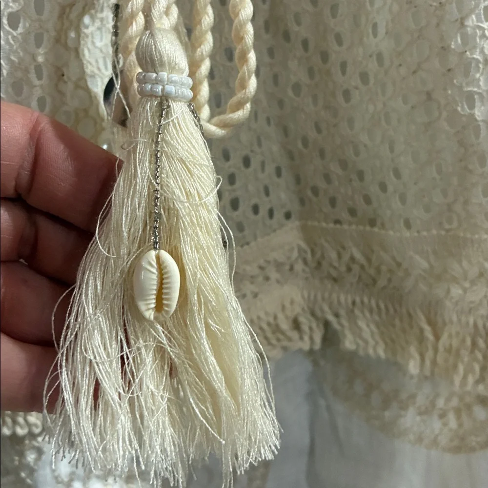 Boho Tiered Cream Maxi Skirt - Picture 4 of 8